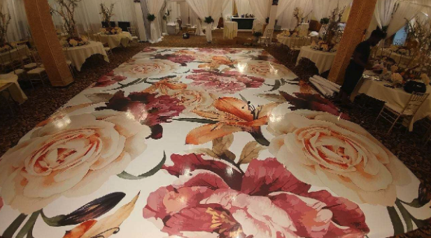 Floral Imprint Dance Floor Wrap