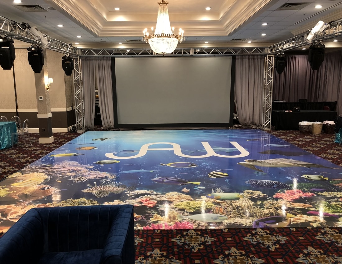 bat mitzvah floor graphic