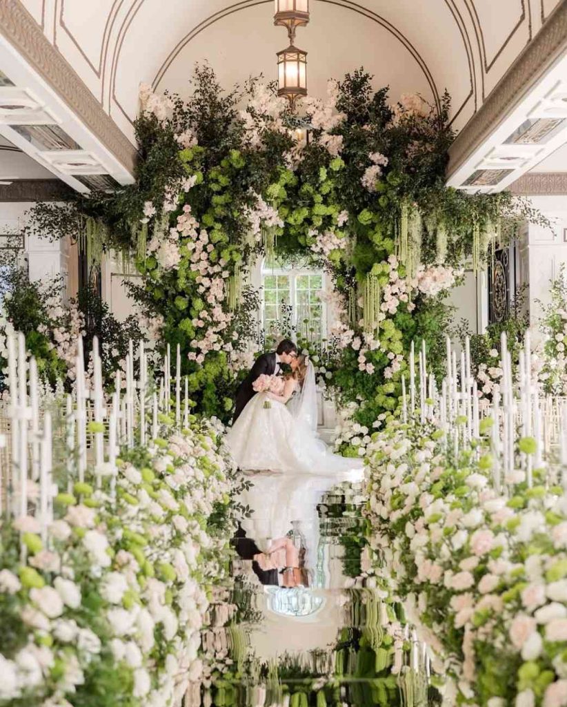 acrylic wedding aisle