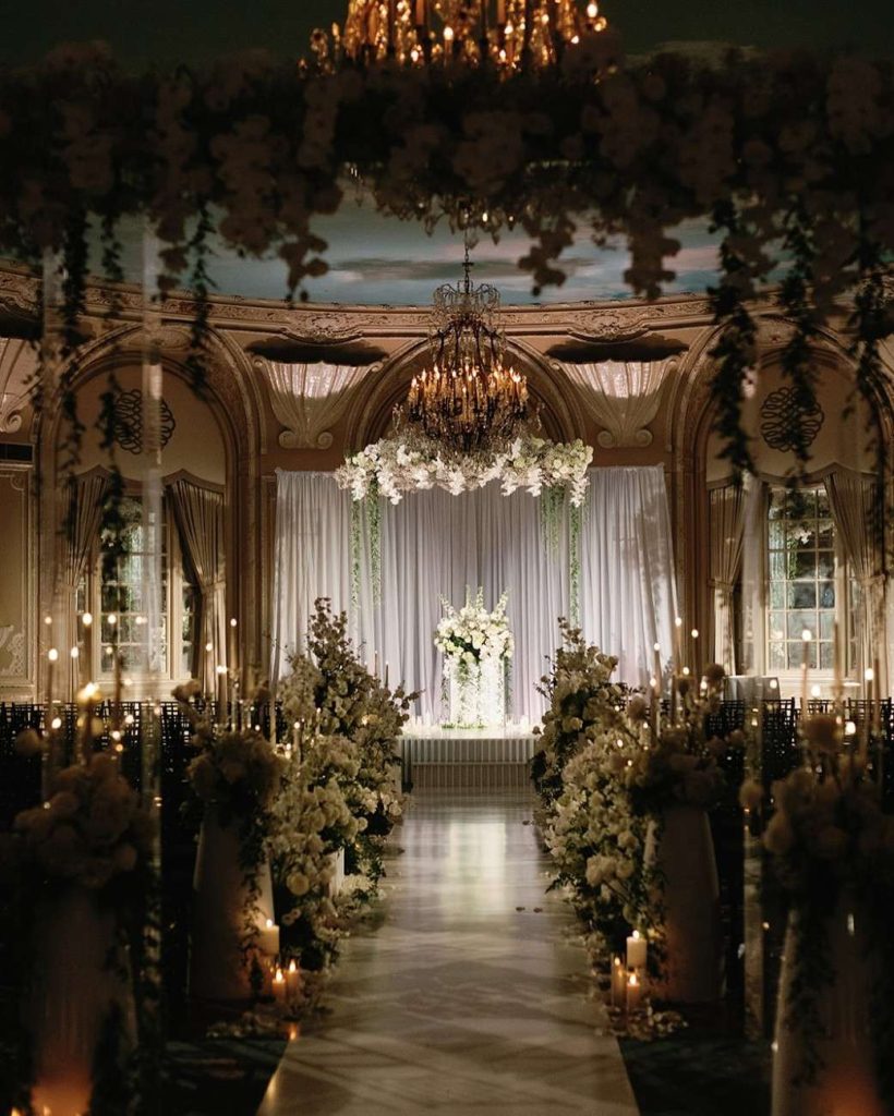 acrylic wedding aisle