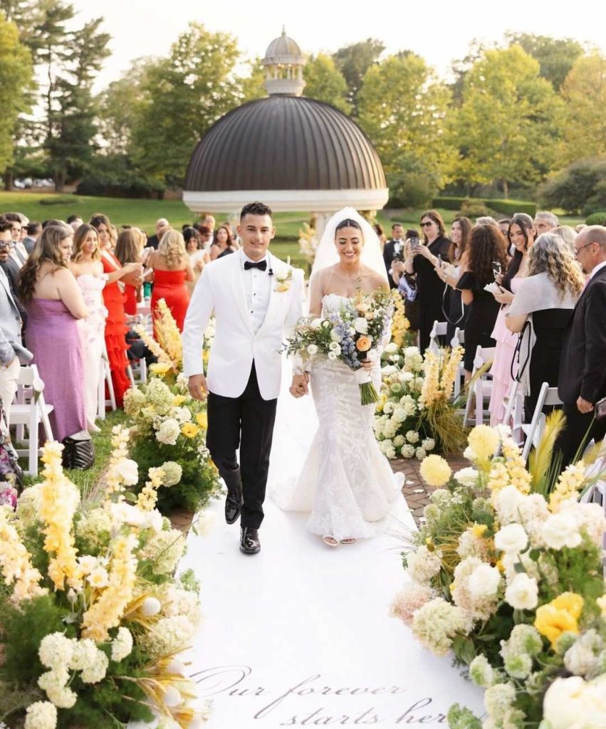 acrylic wedding aisle