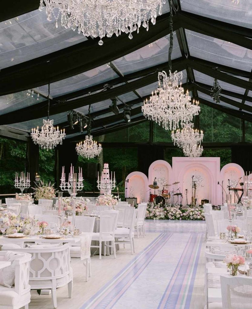 acrylic wedding aisle