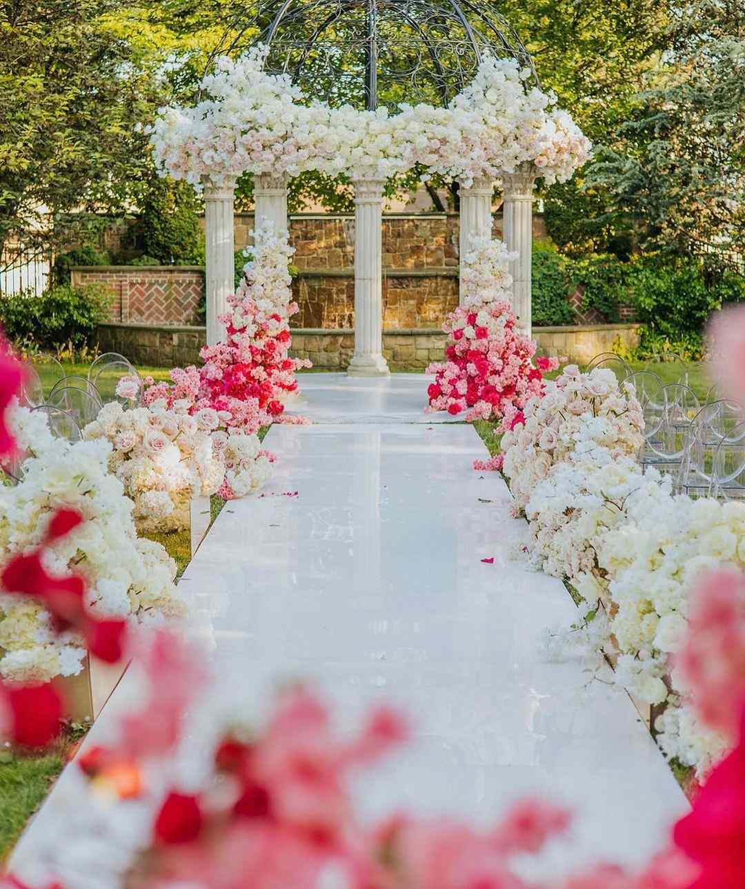 acrylic wedding aisle